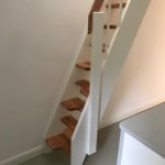 TreppenStore Raumspartreppe | geschweifte Stufen | mit Podest ab 2.650,- Raumspartreppe 1