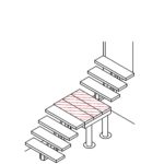TreppenStore DOLLE Gardentop | 80 cm und 100 cm breit | Bausatz von 2-15 Stufen Zeichnung-aussentreppe-gardenstep-zwischenpodest-300dpi-02-CMYK-Schraffur