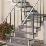 TreppenStore DOLLE Gardentop | 80 cm und 100 cm breit | Bausatz von 2-15 Stufen aussentreppe-dolle-gardentop-2-podeste-stufen-trimax-anthrazit-mgelaender-ma01@2x (1)