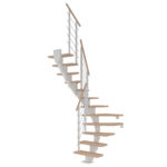 TreppenStore Mittelholmtreppe DOLLE Frankfurt mittelholmtreppe-dolle-frankfurt-2gew-eiche-weiss-geoelt-12st-weiss-designgelaender-f-ae