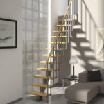 TreppenStore Mittelholmtreppe DOLLE Frankfurt mittelholmtreppe-dolle-frankfurt-gerade-birke-12st-grau-einzelstab-063003-0633003-03-a-ae