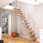 TreppenStore Mittelholmtreppe DOLLE Frankfurt mittelholmtreppe-dolle-frankfurt-gerade-buche-geoelt-12st-perlgrau-designgelaender-a-ae