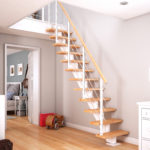 TreppenStore Mittelholmtreppe DOLLE Frankfurt mittelholmtreppe-dolle-frankfurt-gerade-buche-geoelt-12st-weiss-designgelaender-a-ae