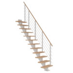 TreppenStore Mittelholmtreppe DOLLE Frankfurt mittelholmtreppe-dolle-frankfurt-gerade-buche-geoelt-12st-weiss-designgelaender-f-ae